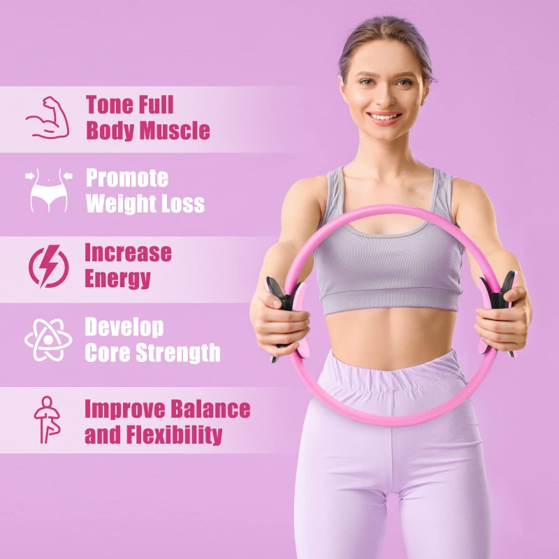 RitFit Pilates Ring Circle - 14 Inch Magic Fitness Circle for Toning Inner & Outer Thighs, Bonus Workout Guide Included - Image 4